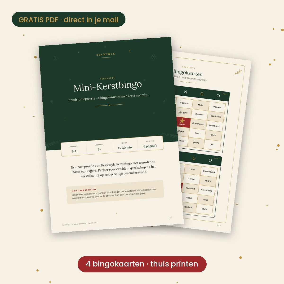 Gratis Mini-Kerstbingo